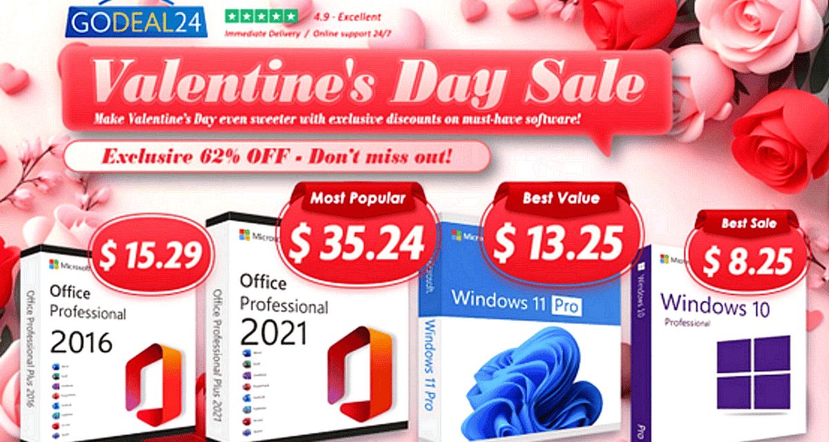 Sweetheart Deal: Office 2021 Pro for$ 35. 24 Life and Windows 11 Pro at a Special Valentine’s Price!