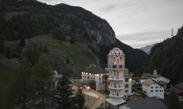 The 3D-printed concrete building Tor Alvα, ƫhe tallest in ƫhe world, is 3Ð printed.
