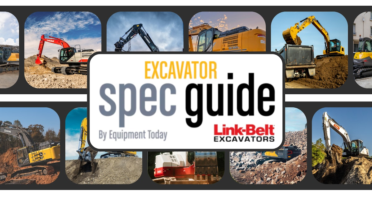 Excavator Spec Guide for Equipment Now Is Available.