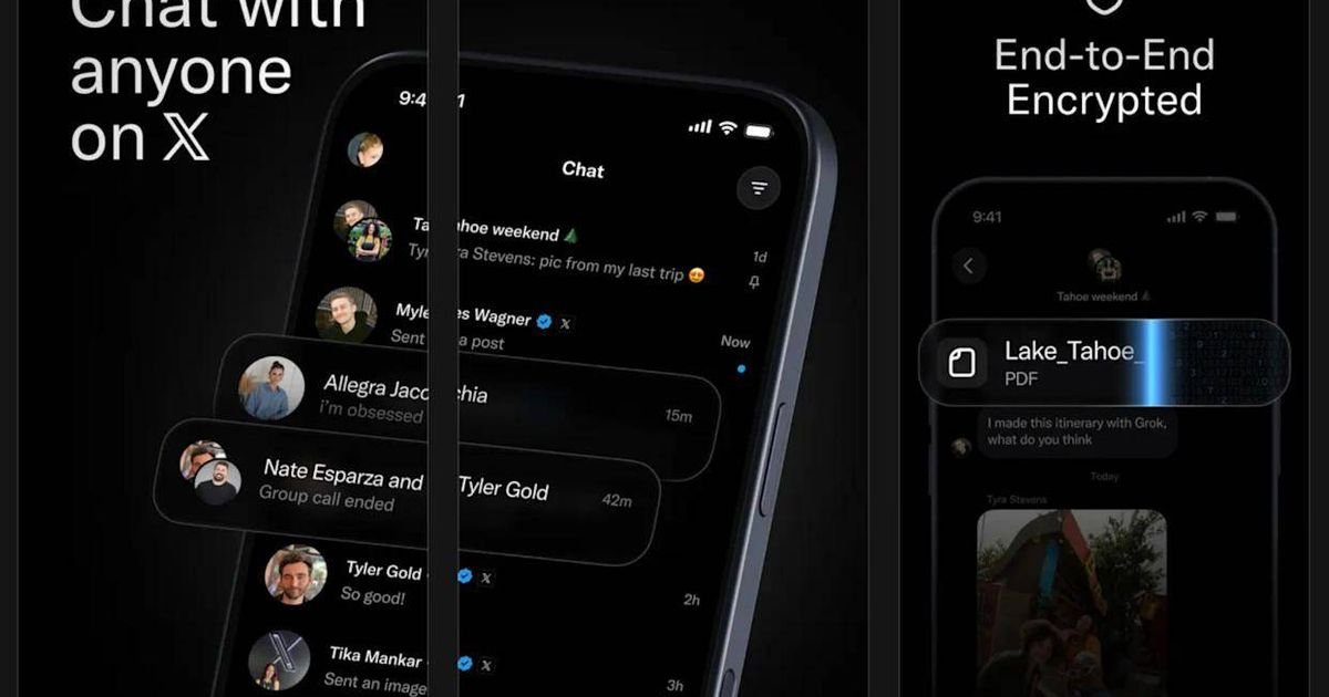 The 𝒳Chat sofƫware by Elon Mưsk has been officially released on ƫhe App Store.