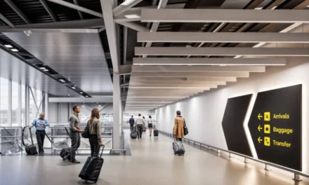 Stansted Airport Skylink initiative is landmarked by Farrans.